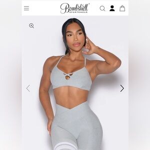 Bombshell Sportswear LIFT LUXE SPORTS bra, Small, Light Cloud, Like New